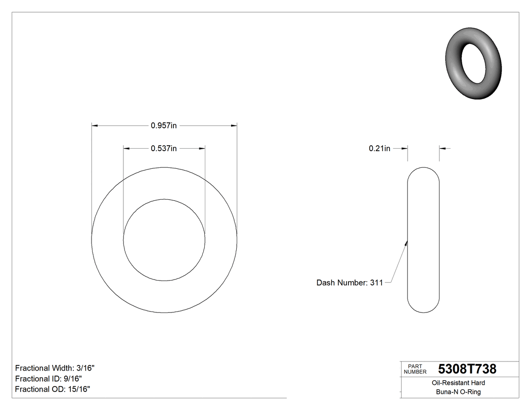 Technical drawing - 5308T738